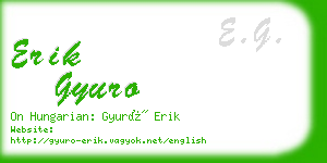 erik gyuro business card